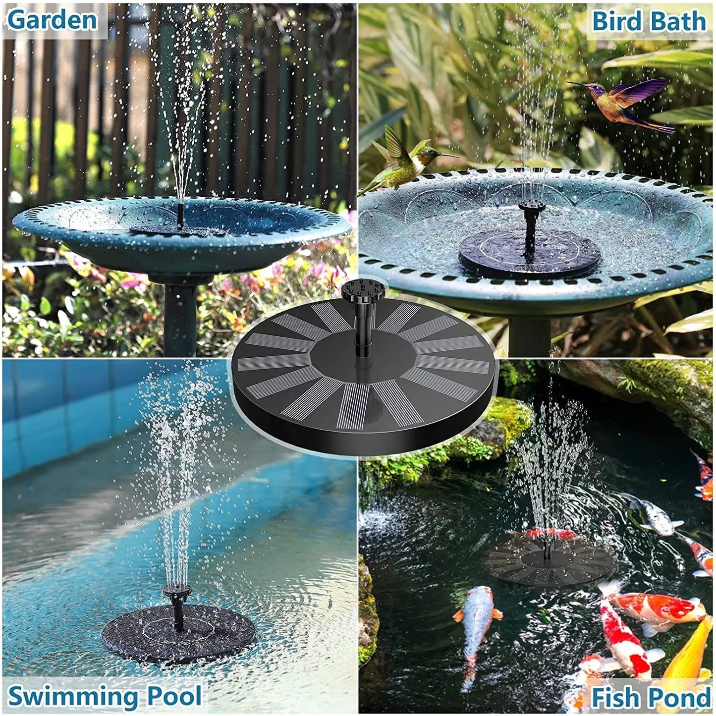 Solar Water Fountain ViralGalleria.com