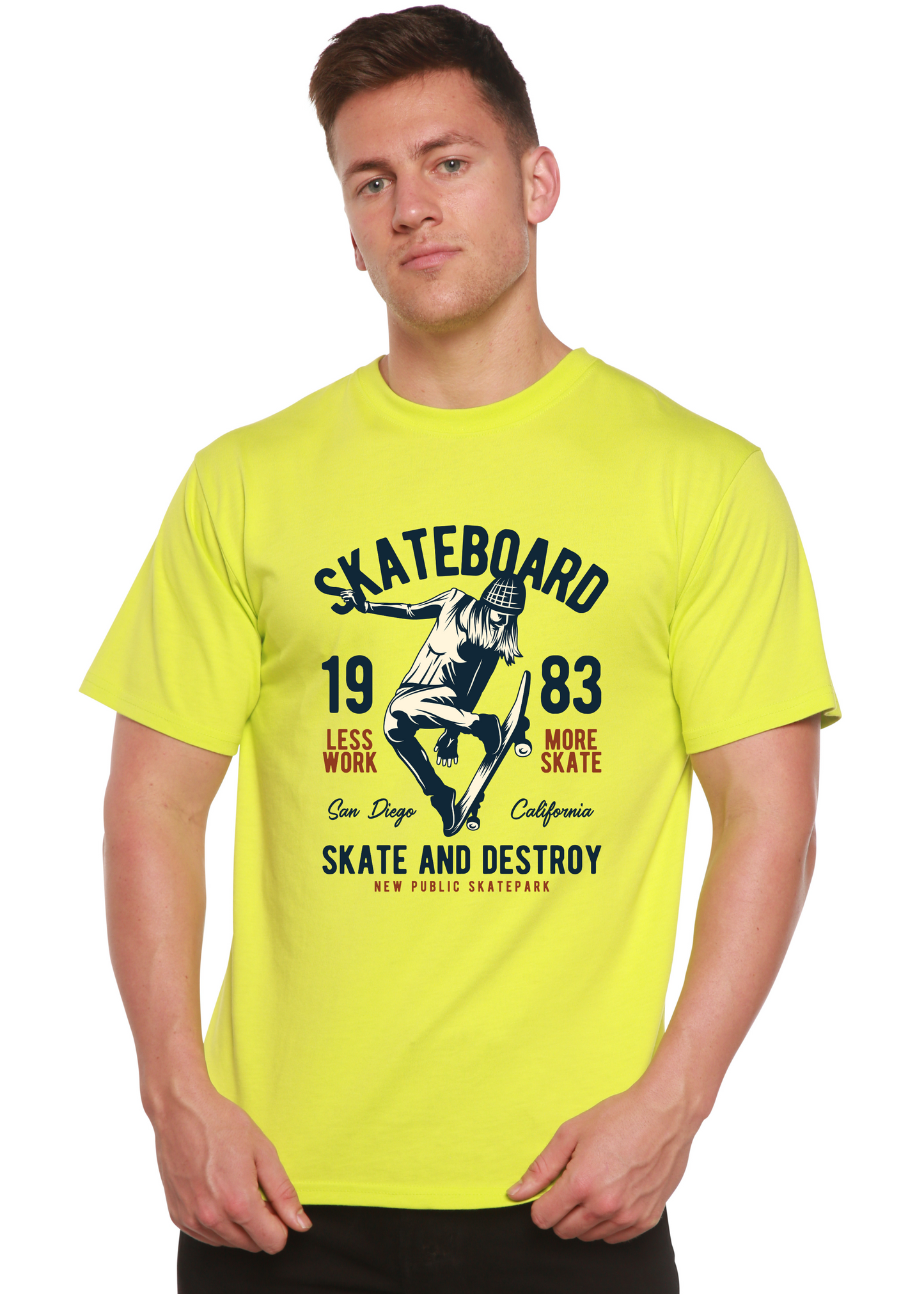 Skateboard 1983 Men's Bamboo Viscose/Organic Cotton Short Sleeve Graphic T-Shirt