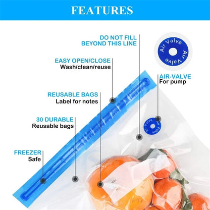 Vacuum Sealed Food Bags Food Storage ViralGalleria.com