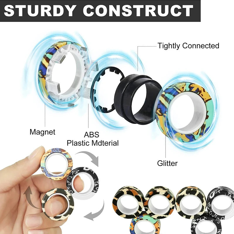 Magnetic Rings Fidget Toy ViralGalleria.com