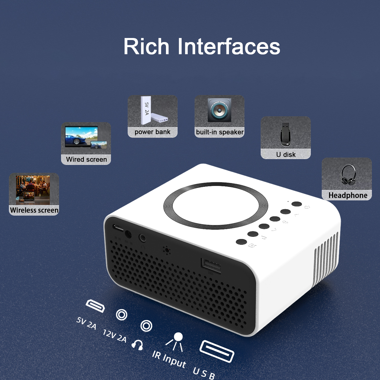 Mini LED Wireless Projector ViralGalleria.com