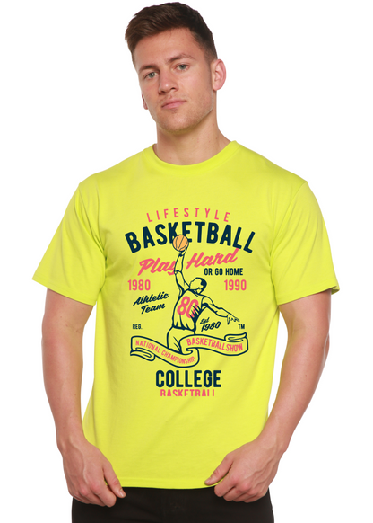Life Style Basketball Men's Bamboo Viscose/Organic Cotton Short Sleeve Graphic T-Shirt Spun Bamboo