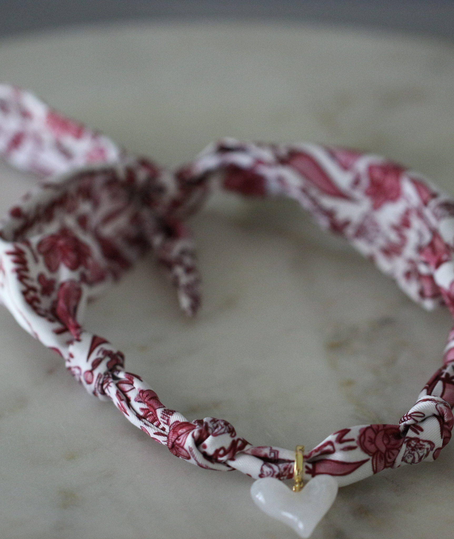 Starkville Tailgate Scarf Necklace - Heart Charm Deep South Originals