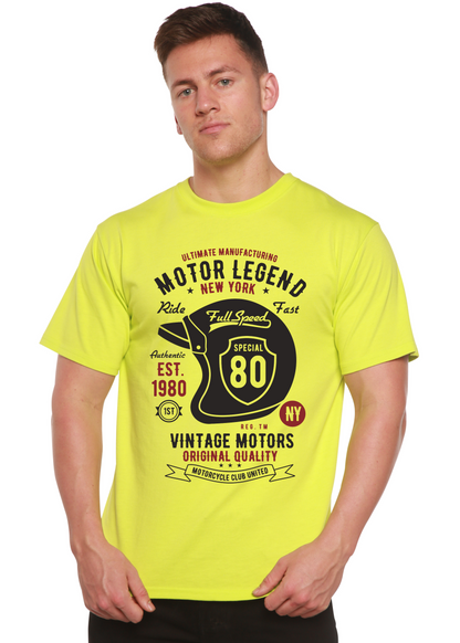 Motor Legend Helmet Men's Bamboo Viscose/Organic Cotton Short Sleeve Graphic T-Shirt Spun Bamboo