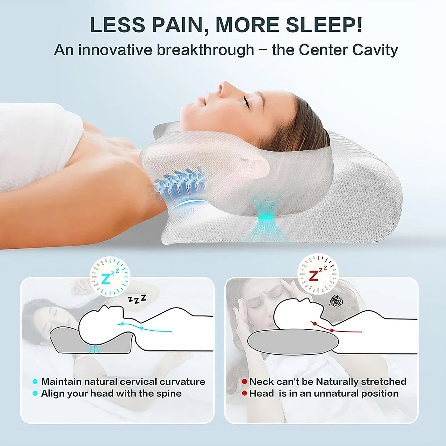 Memory Foam Cervical Pillow ViralGalleria.com