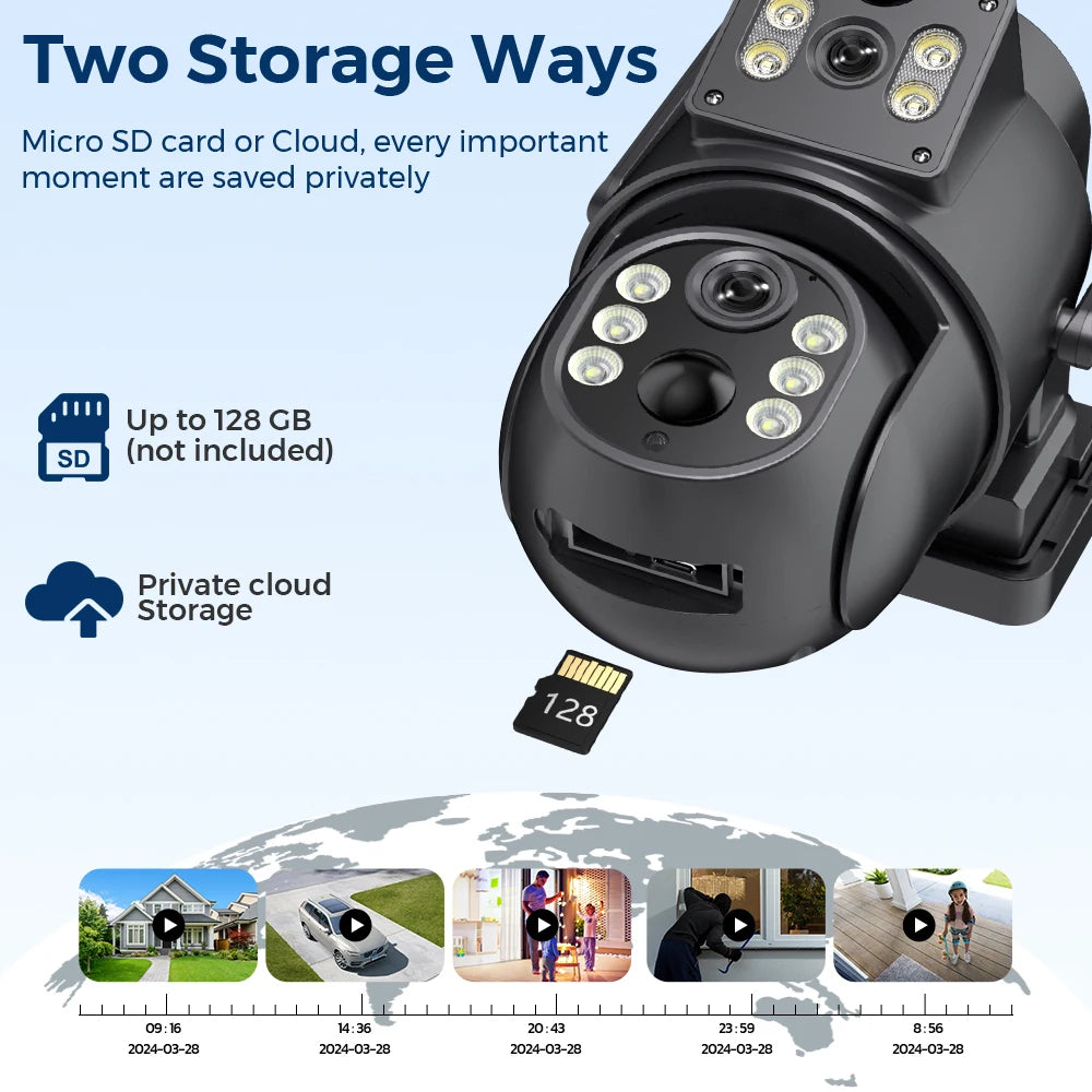 Dual Lens Solar Camera 4K WiFi Outdoor ViralGalleria.com