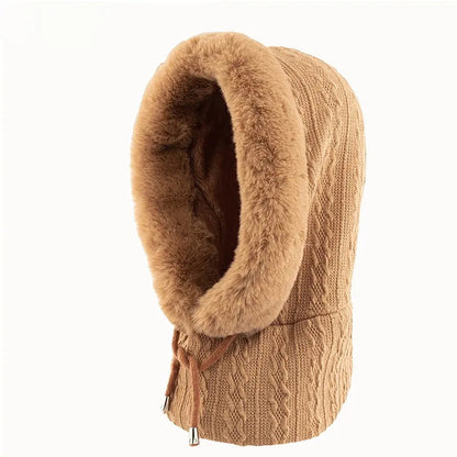 Thicken Knitted Fleece One-Piece Winter Scarf Mask ViralGalleria.com