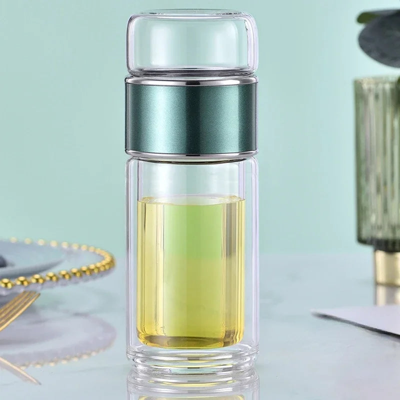 Double Wall Glass Tea Infuser Bottle ViralGalleria.com