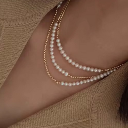 Pearl and Gold Chain Wrap Necklace ~ Deep South Originals Deep South Originals