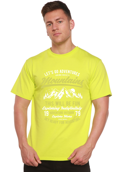 Let's Go Adventure Men's Bamboo Viscose/Organic Cotton Short Sleeve Graphic T-Shirt Spun Bamboo