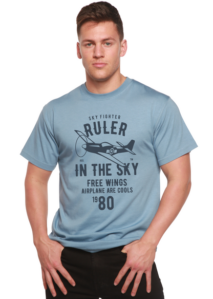 Ruler In The Sky Spun Bamboo® Men's Bamboo Viscose/Organic Cotton Short Sleeve Graphic T-Shirt Spun Bamboo