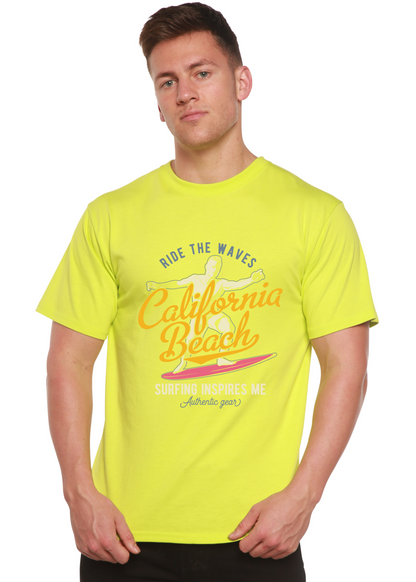 California Beach Men's Bamboo Viscose/Organic Cotton Short Sleeve Graphic T-Shirt Spun Bamboo