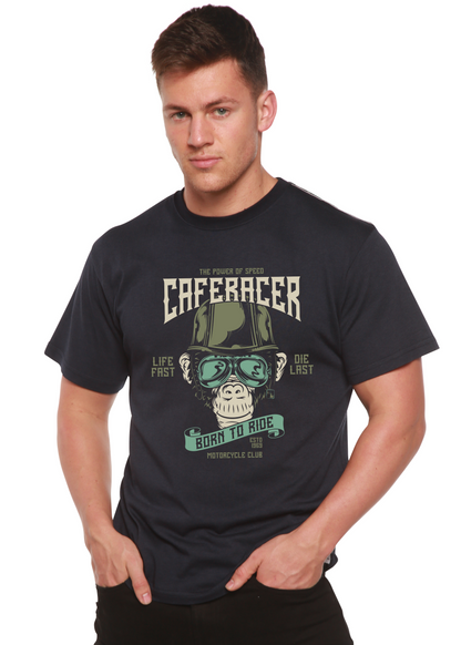CafeRacer Men's Bamboo Viscose/Organic Cotton Short Sleeve Graphic T-Shirt Spun Bamboo