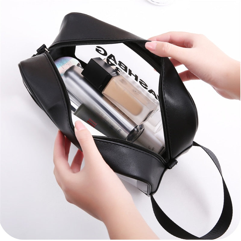 Portable Transparent Waterproof Travel Wash & Makeup Bag ViralGalleria.com