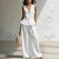 Women's Bohemian Ruffled Sleeveless Tank & Pants Set FitiqueFit
