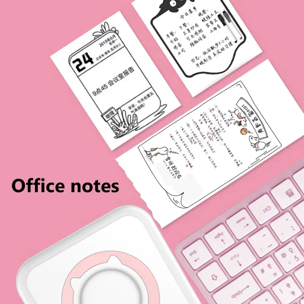 Compact and Colorful Mini Thermal Printer: Bluetooth Wireless Portable Pocket Label Maker for Stickers
