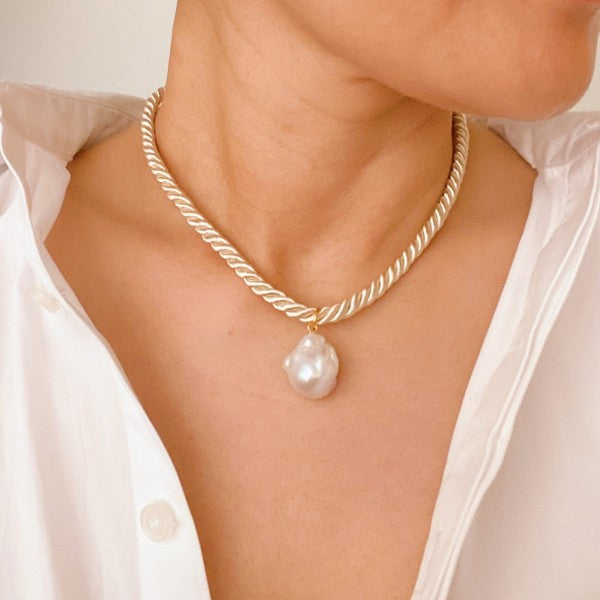 Satin Rope Baroque Pearl Necklace Shop Style & More | Fresh Looks, Everyday Deals & Free Shipping