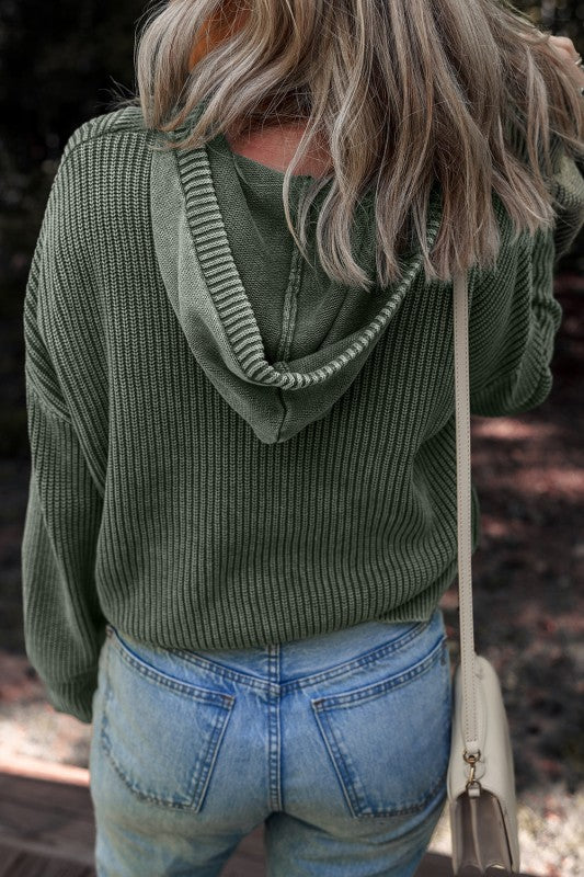 Sofioya Knit Drawstring Hooded Sweater Shop Style & More | Fresh Looks, Everyday Deals & Free Shipping