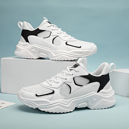 Men's Fashion Platform Sneakers - Casual Athletic Dad Shoes, Height-Increasing Breathable Mesh, Anti-Slip EVA Sole, Suitable for Running and Outdoor Activities, Thick-Soled Walking Shoes NovaCart