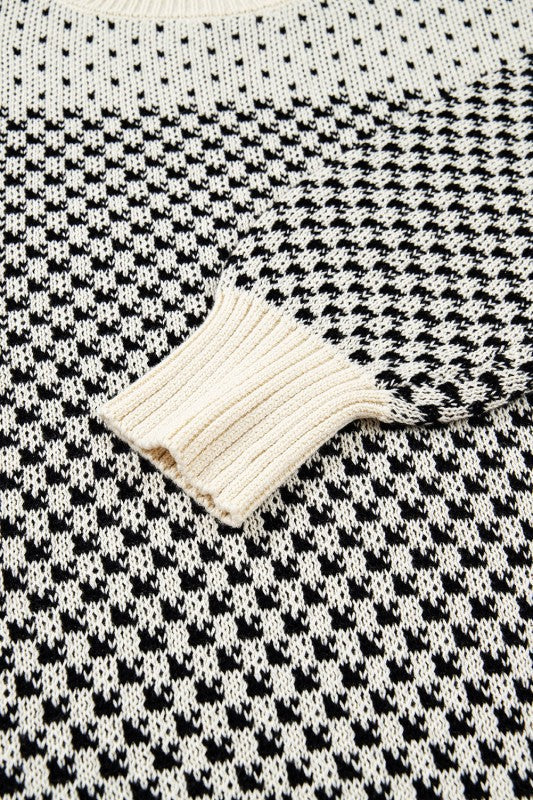Dotted Colorblock Lantern Sleeve Sweater Shop Style & More | Fresh Looks, Everyday Deals & Free Shipping