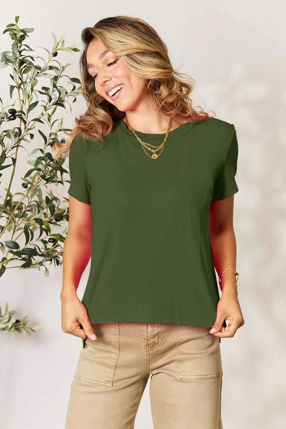 Basic Bae Full Size Round Neck Short Sleeve T-Shirt West2East Surf