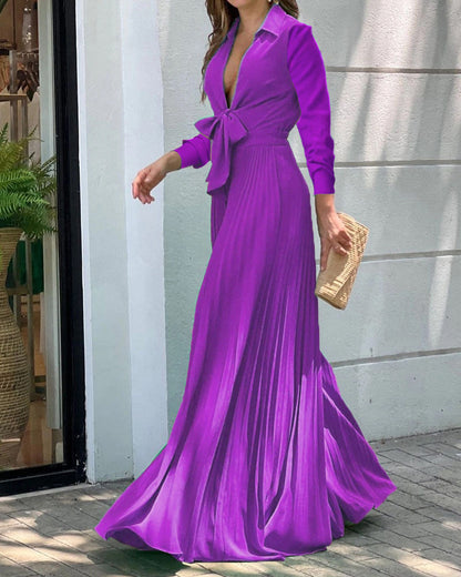 Polo Collar Top Loose Wide Leg Jumpsuit For Women Grayceful LLC