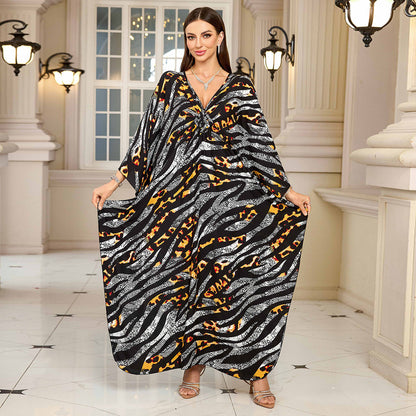 Fashion Personalized Cotton Printed Beach Dress Women Grayceful LLC