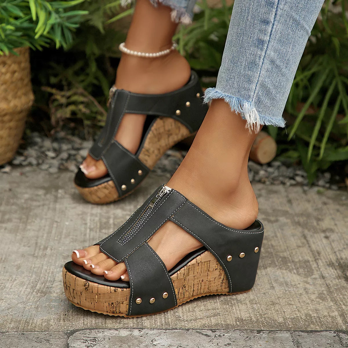 Open Toe Wedge Sandals New Era Fashion LLc