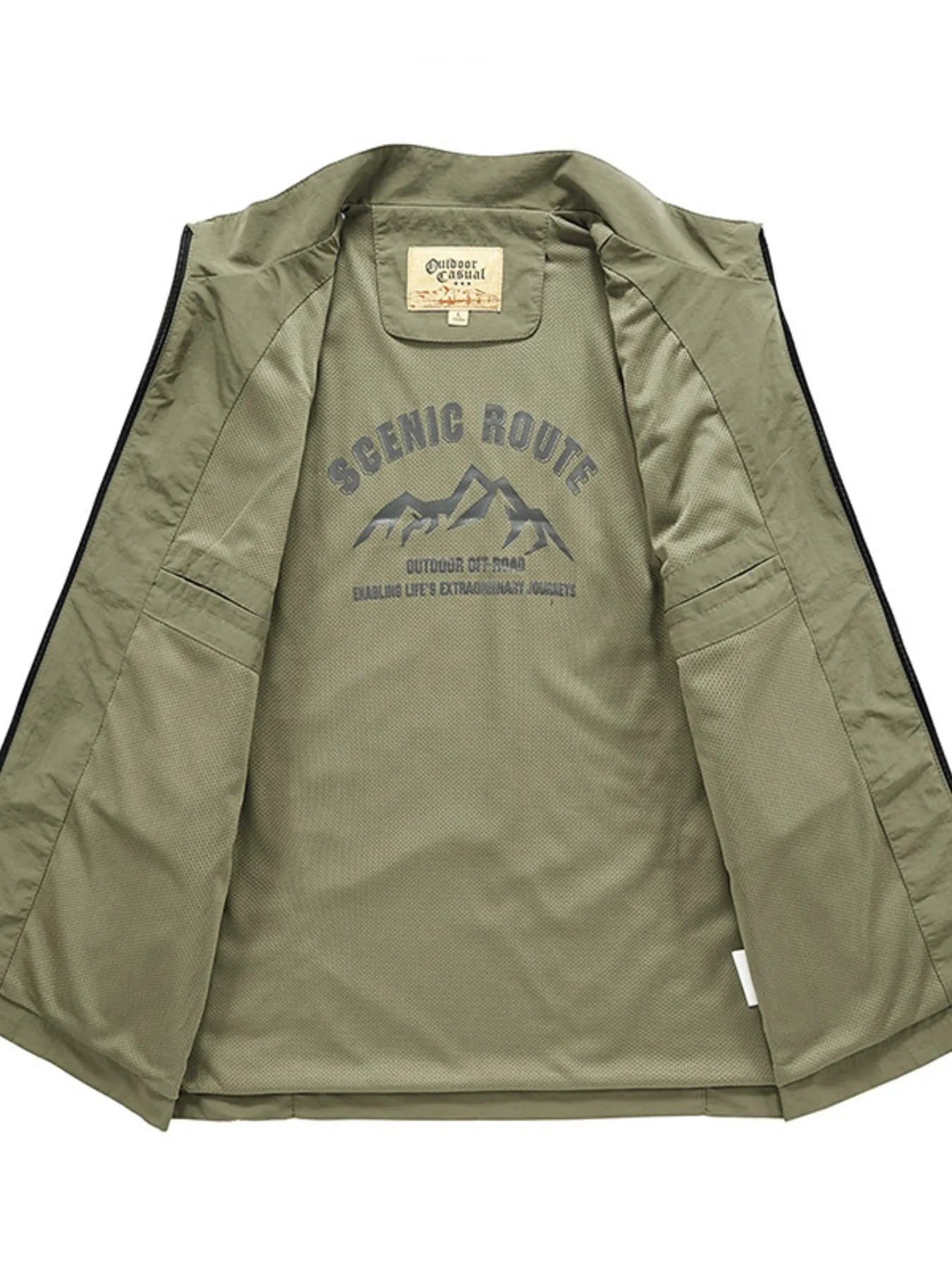 Men's Plus Size Multi-Pocket Zip Up Vest New Era Fashion LLc