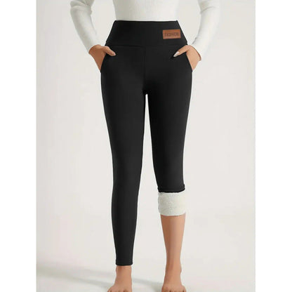 Women’s High-Waist Fleece-Lined Warm Leggings FitiqueFit