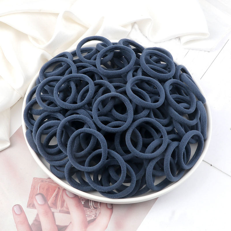 50pcs/Set Women   Basic Hair Bands 1.57inch Simple Solid Colors Elastic Headband Hair Ropes Ties Hair Accessories Ponytail Holder NovaCart