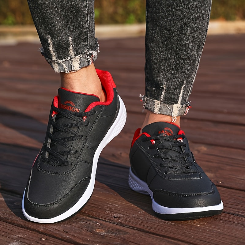 VanWeir Lightweight Men'S Shoes | Navy Blue/White, Lace-up sneakers with MD/TPR Sole, Breathable Fabric Lining for Outdoor, Hiking & Casual Wear NovaCart