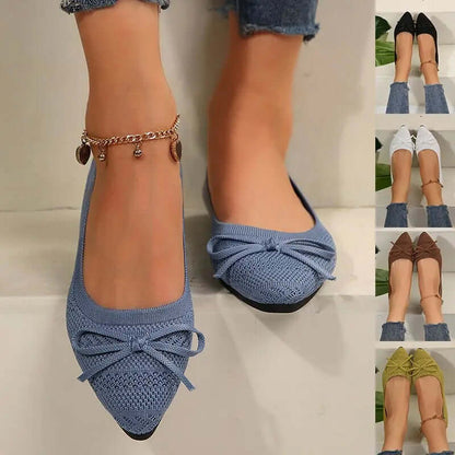Knitted Pointed-toe Flats Shoes for Women - Ins Fashion SnagBag