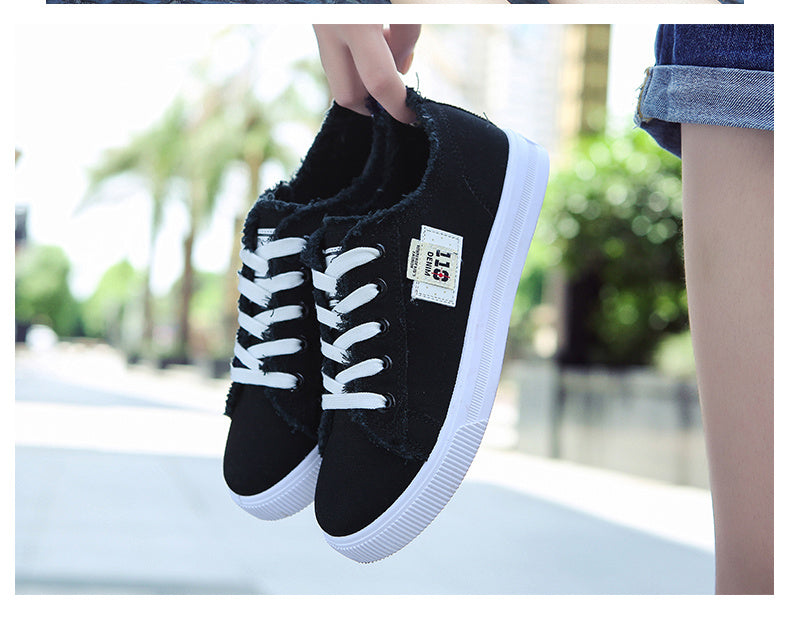 Women'S Casual Round Toe Solid Color Canvas Shoes, Small White, Flat Bottom, PVC Sole, Fabric Upper And Insole, Hand Wash, No Dry Clean, Spring, Autumn, All Season 2022 NovaCart