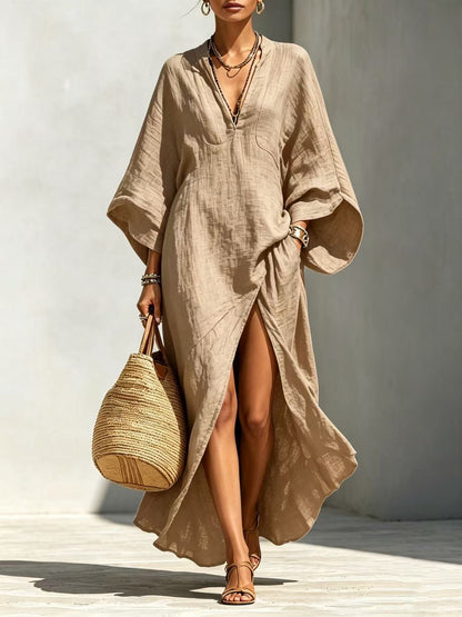 Women's Batwing Sleeve Loose Maxi Resort Dress FitiqueFit
