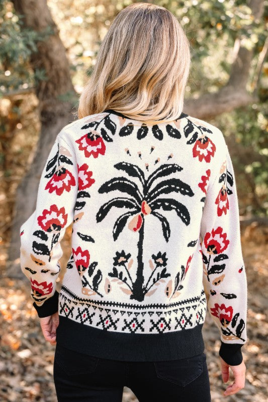 Floral Knit Button-Front V-Neck Cardigan Shop Style & More | Fresh Looks, Everyday Deals & Free Shipping