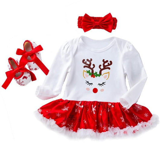 Cute Deer Christmas Costumes For Kids Long Sleeve Baby Girl Clothes Set Unique Design Perfect For Kids Stevvex