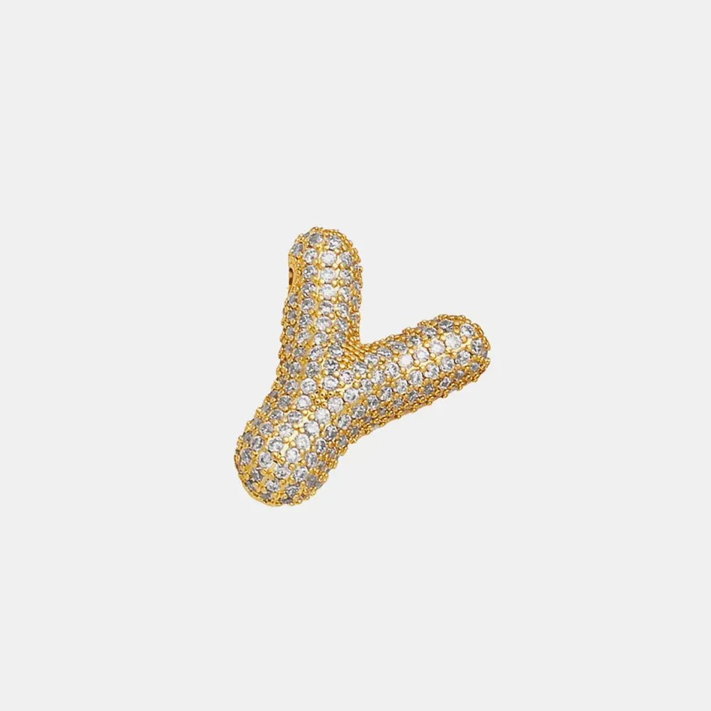 EmberLuxe "Glimmer" Bubble letter Pendant (V-Z) Ivory Embers