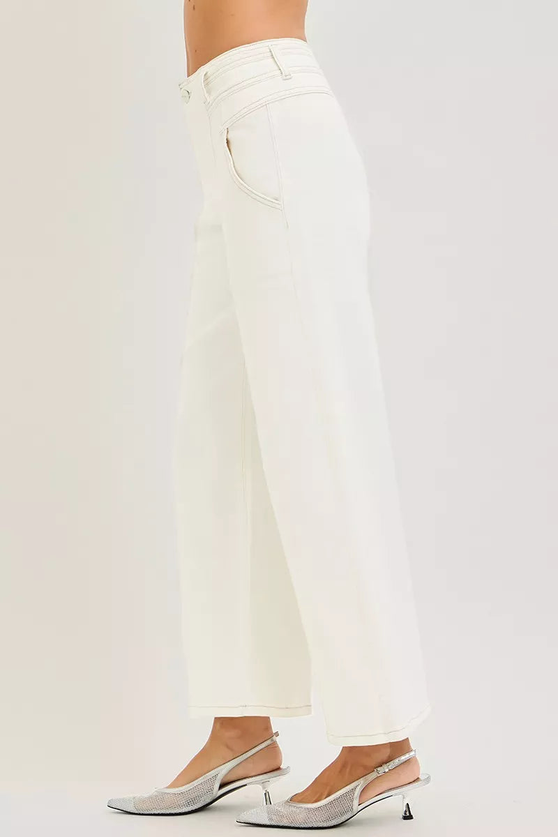 RISEN High Rise Ankle Wide Pants Montret