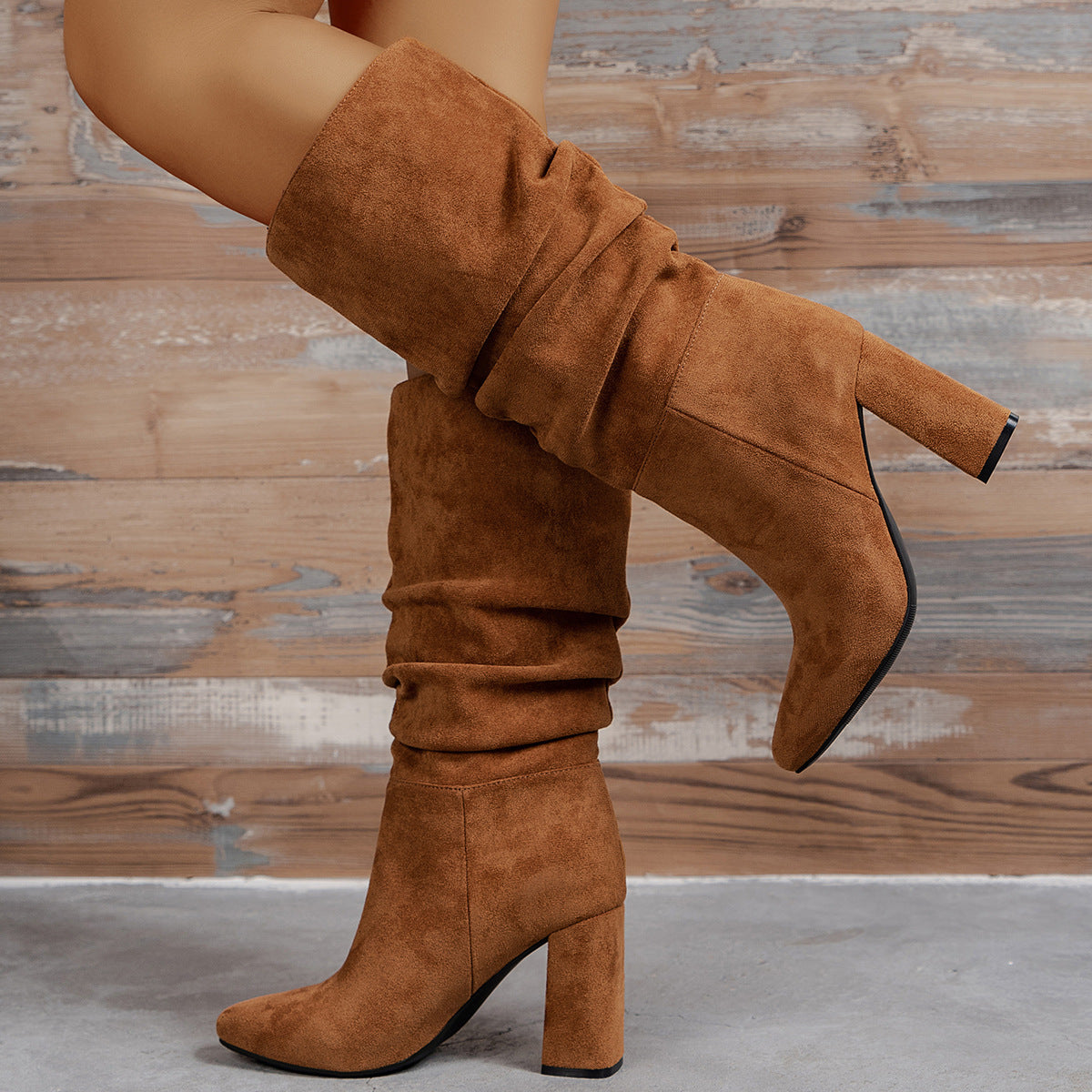 European & American Slip-On High Heel Fashion Boots – Women’s Elegant Booties FitiqueFit