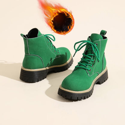 Women’s Lace-Up Suede Fleece-Lined Ankle Boots | Cozy Winter Boots FitiqueFit