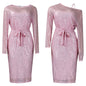 Diagonal Collar Sequined Round Neck Evening Dress Two-piece Set Grayceful LLC