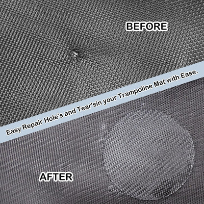 Hareyou Trampoline Patch Repair Kit 4 Inch Circle on Patches | Repair Trampoline Mat Tear or Hole