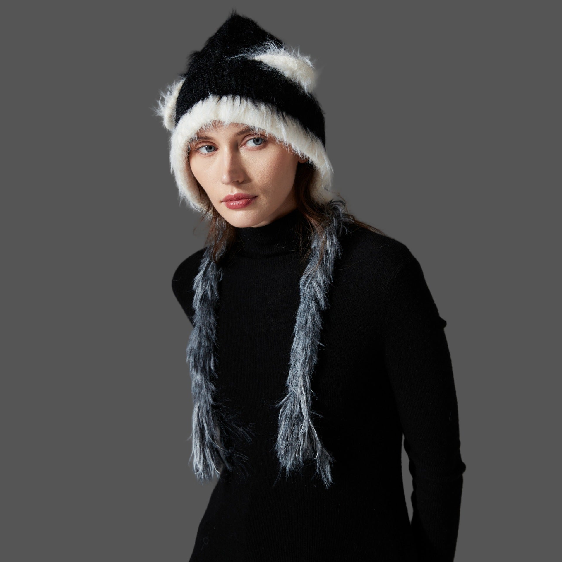 Cat Ears Mink Wool Ear-Protection Knitted Hat — Cozy Animal Ear Beanie FitiqueFit