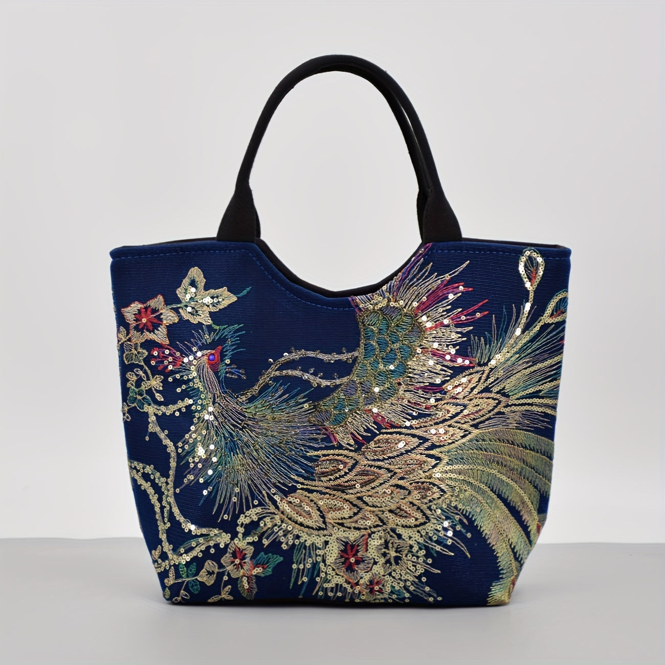 Wo 'S Embroidered Satchel Bag, Fashion Double Handle Purse, Retro Style Handbag with Removable Strap NovaCart