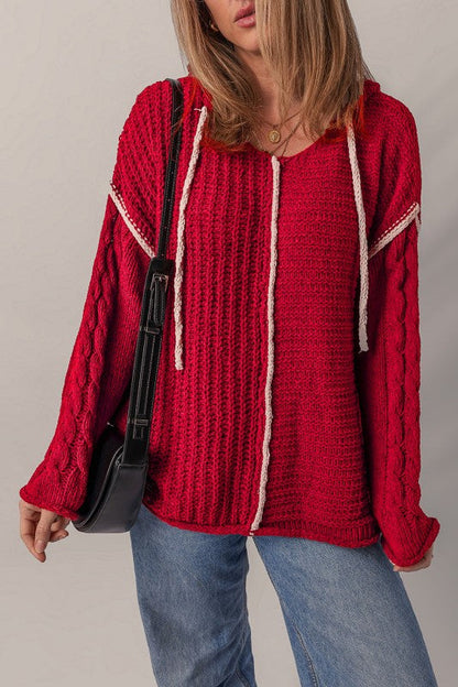Olivia Knit Drawstring Hooded Sweater Shop Style & More | Fresh Looks, Everyday Deals & Free Shipping