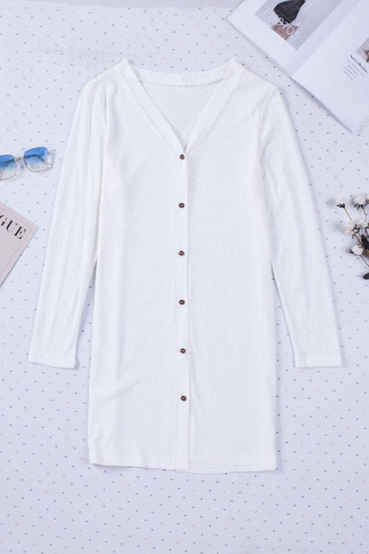 Solid Open-Front Buttoned Cardigan Shop Style & More | Fresh Looks, Everyday Deals & Free Shipping