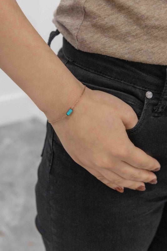 Beaming Bar Stone Bracelet | Rose Gold (14K) Shop Style & More | Fresh Looks, Everyday Deals & Free Shipping
