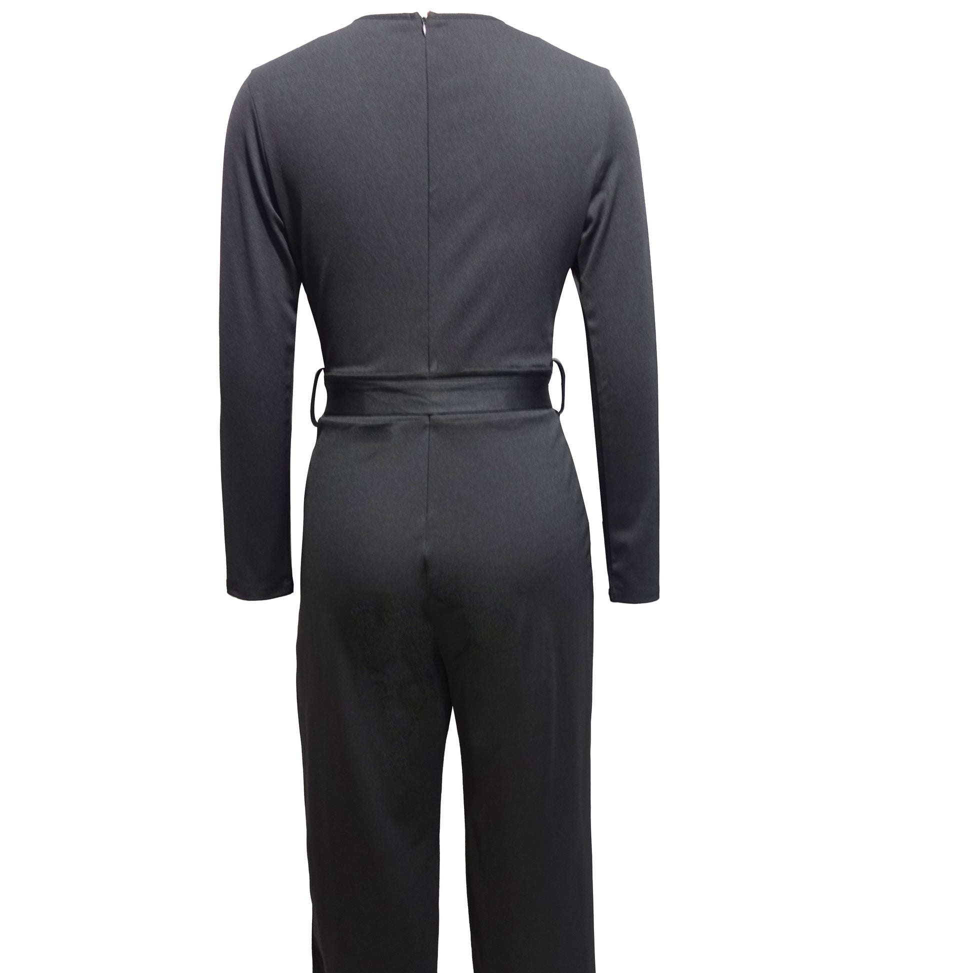 Ladies' Fashionable Slim Fit Sexy V-neck Long Sleeved Slimming Jumpsuit FitiqueFit
