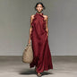 Women's Resort Ruffled Halterneck Sleeveless Open-Back Maxi Dress FitiqueFit